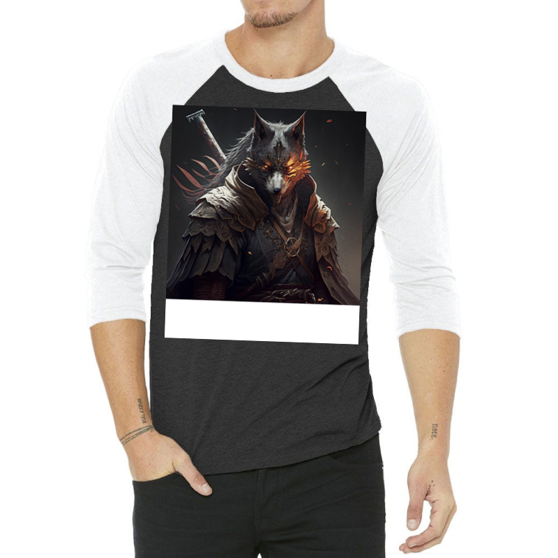 Samurai At The Head Of A Wolf V5 Cool 3/4 Sleeve Shirt | Artistshot