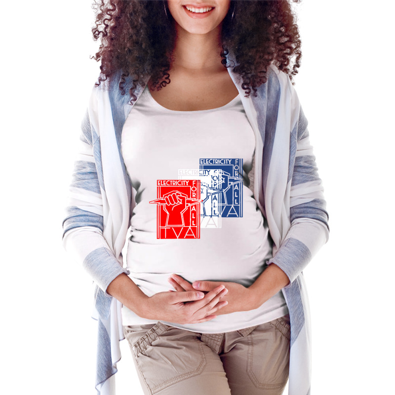 Tva Tennessee Valley Authority Patriotic New Deal Maternity Scoop Neck T-shirt by jorsievinettc | Artistshot