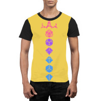 Colorful Polyhedral Dice Set Sword Roleplaying And Graphic T-shirt | Artistshot