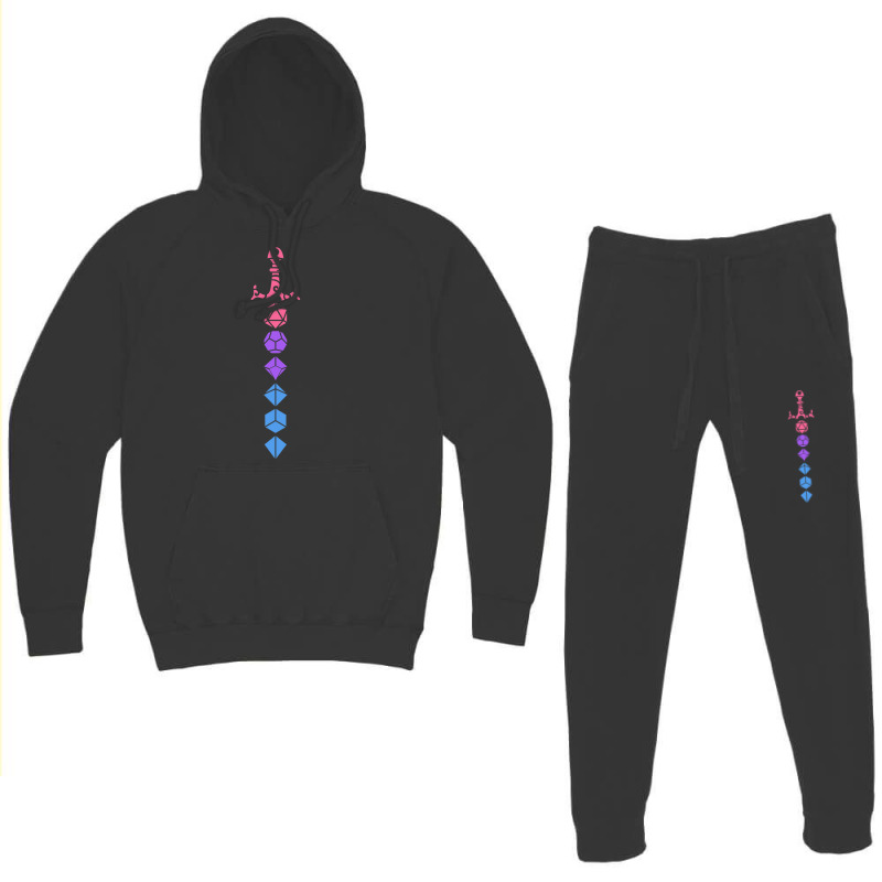 Colorful Polyhedral Dice Set Sword Roleplaying And Hoodie & Jogger Set | Artistshot