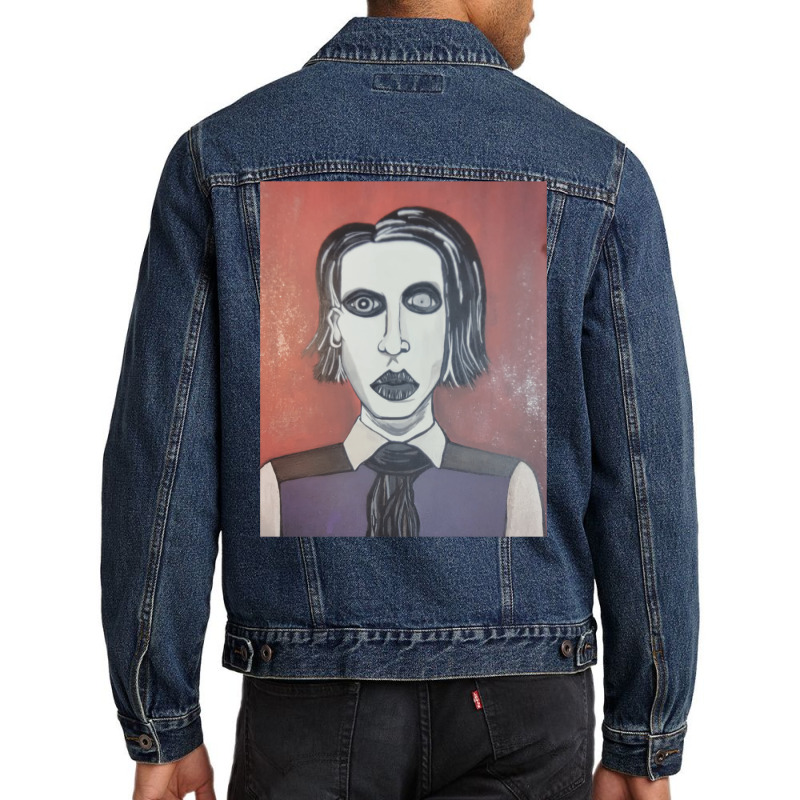 Marilyn Manson Men Denim Jacket by cevassanadel | Artistshot