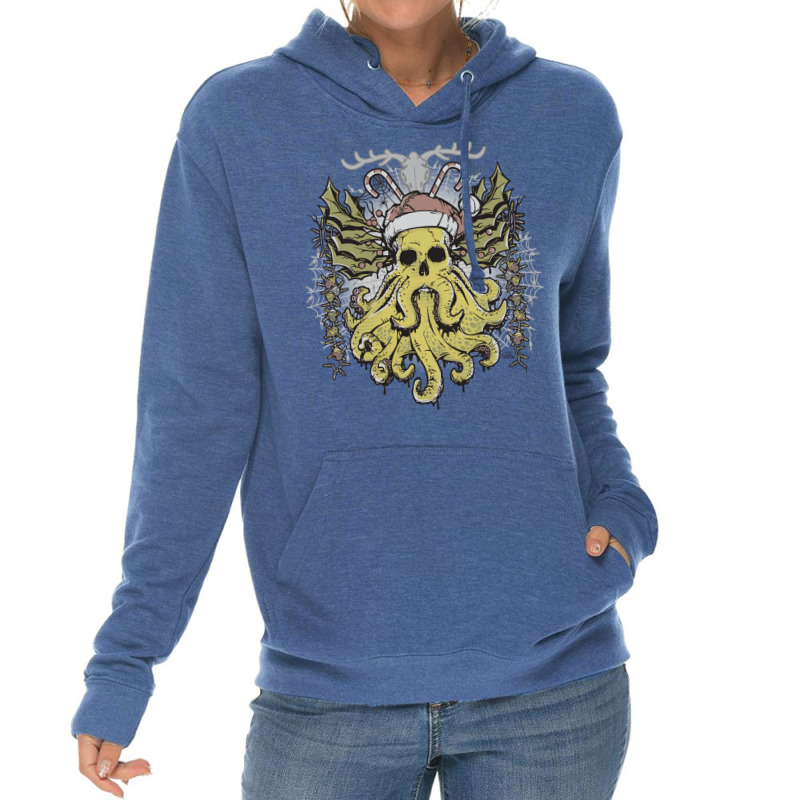 Merry Cthulhumas! Lightweight Hoodie by cevassanadel | Artistshot