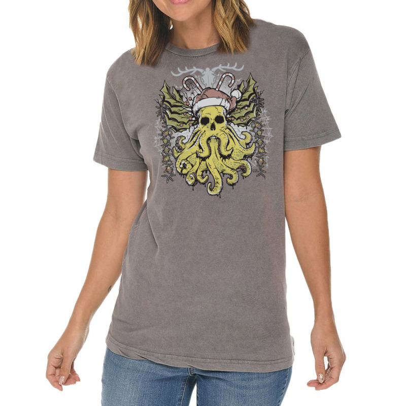 Merry Cthulhumas! Vintage T-Shirt by cevassanadel | Artistshot