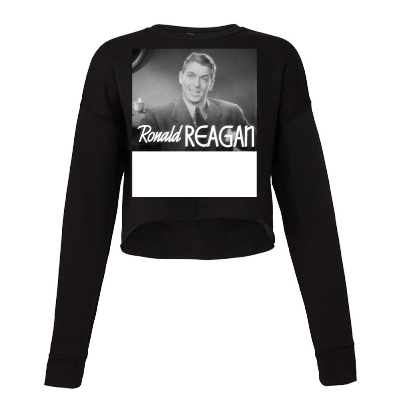 Ronald Reagan In Dark Victory Cropped Sweater by gemilagosplex | Artistshot