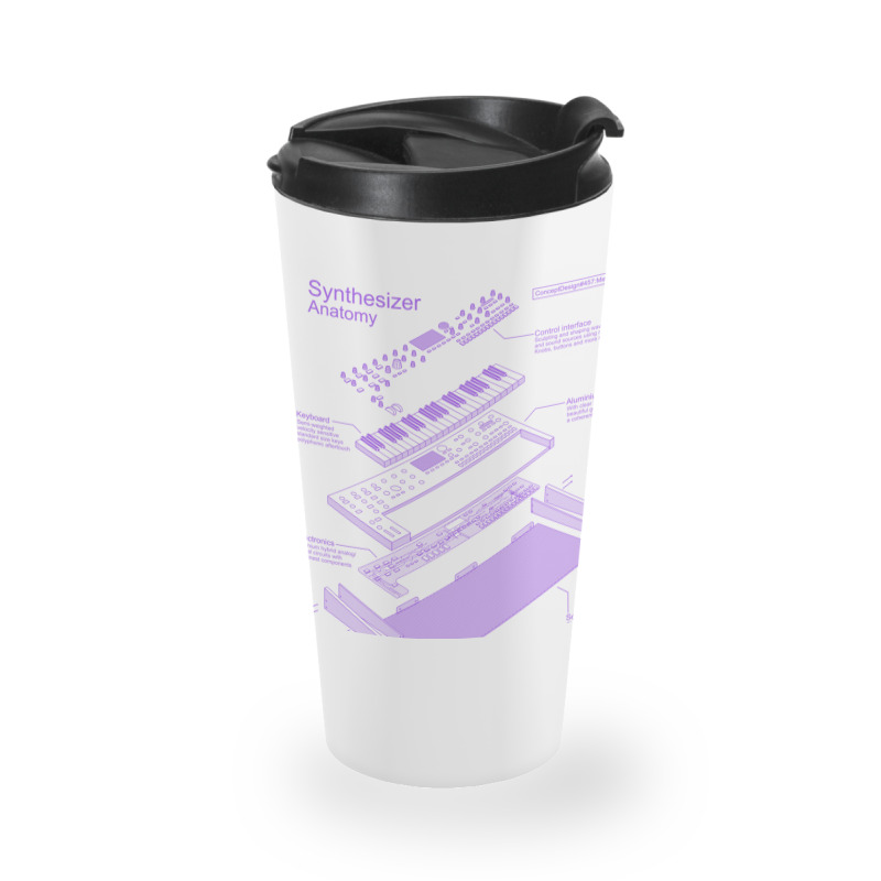 Synthesizer Anatomy Of A Synth For Electronic Musi Travel Mug | Artistshot