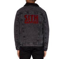 Sith Happens Unisex Sherpa-lined Denim Jacket | Artistshot