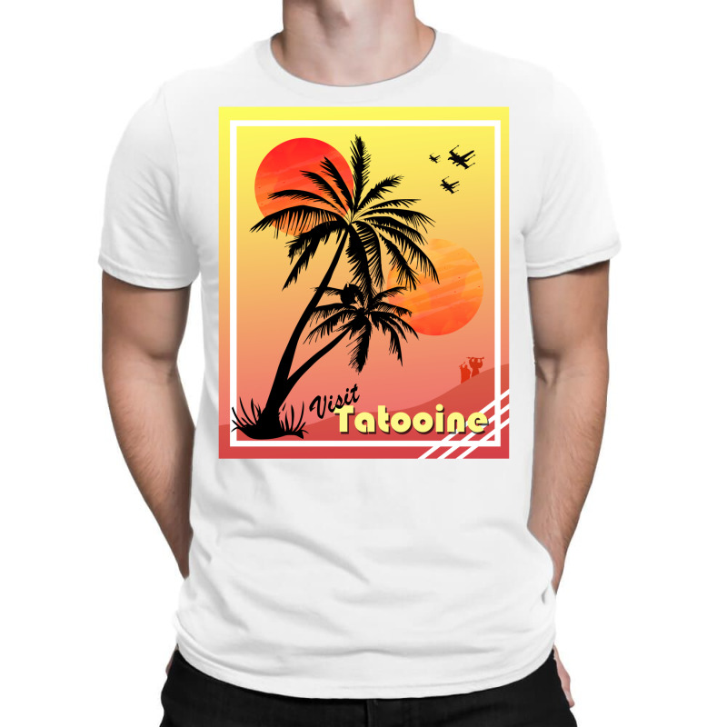 Tatooine Cool Funny Summer Sunset Tropical Poster T-shirt | Artistshot