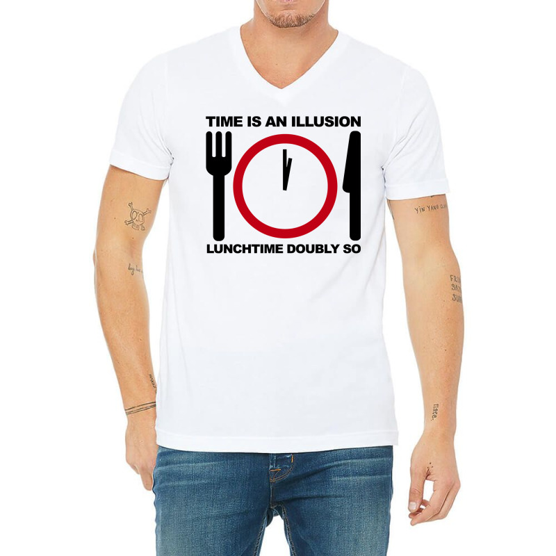 Time Is An Illusion V-neck Tee | Artistshot