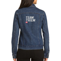 Team Dominic Thiem Ladies Denim Jacket | Artistshot