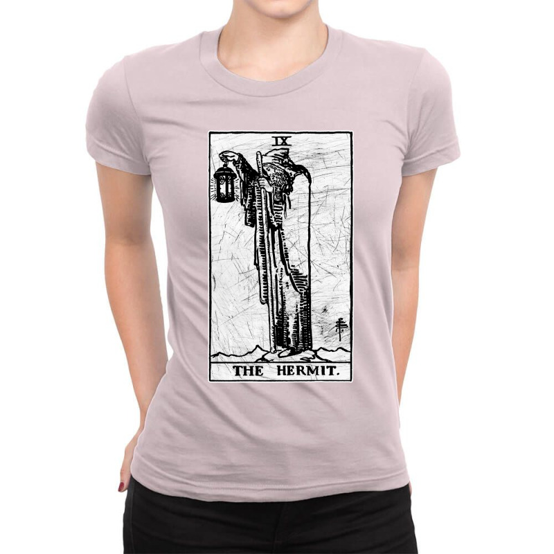 The Hermit Tarot Card   Major Arcana   Fortune Tel Ladies Fitted T-Shirt by shokirryukor | Artistshot