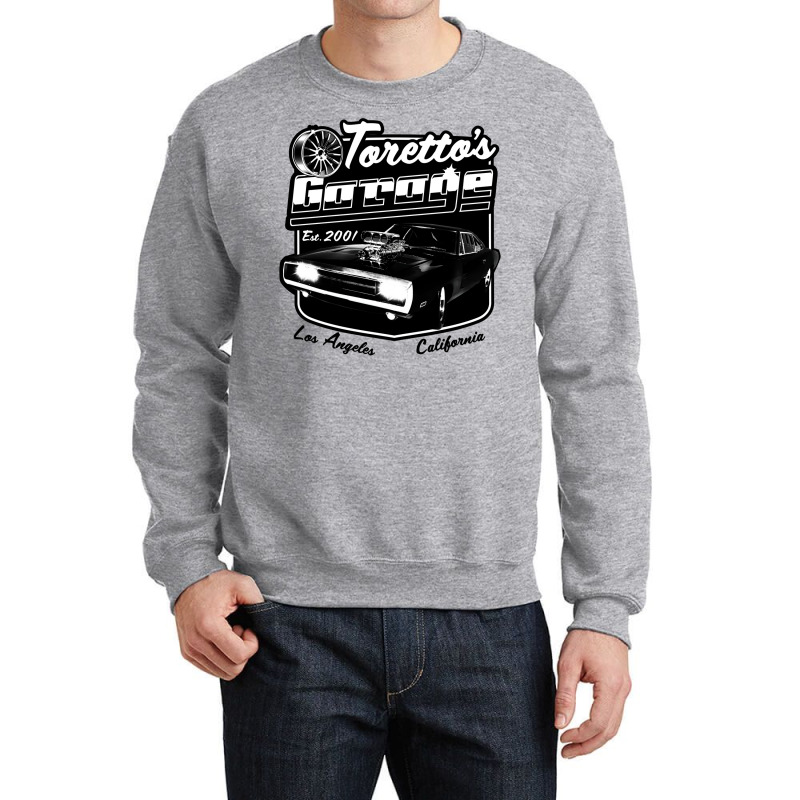 Toretto's Garage   Los Angeles Crewneck Sweatshirt by megannukunug | Artistshot