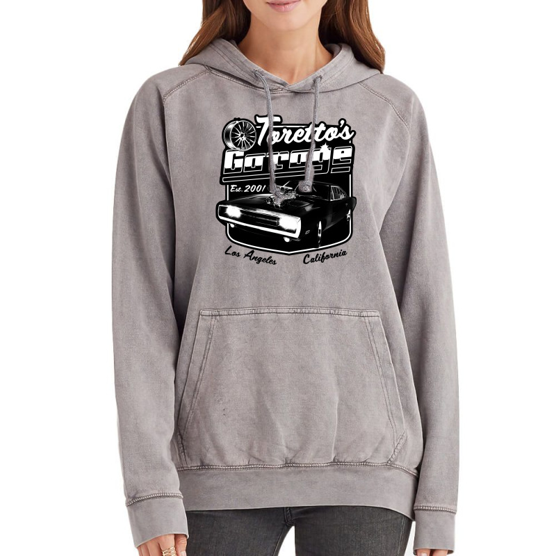 Toretto's Garage   Los Angeles Vintage Hoodie by megannukunug | Artistshot