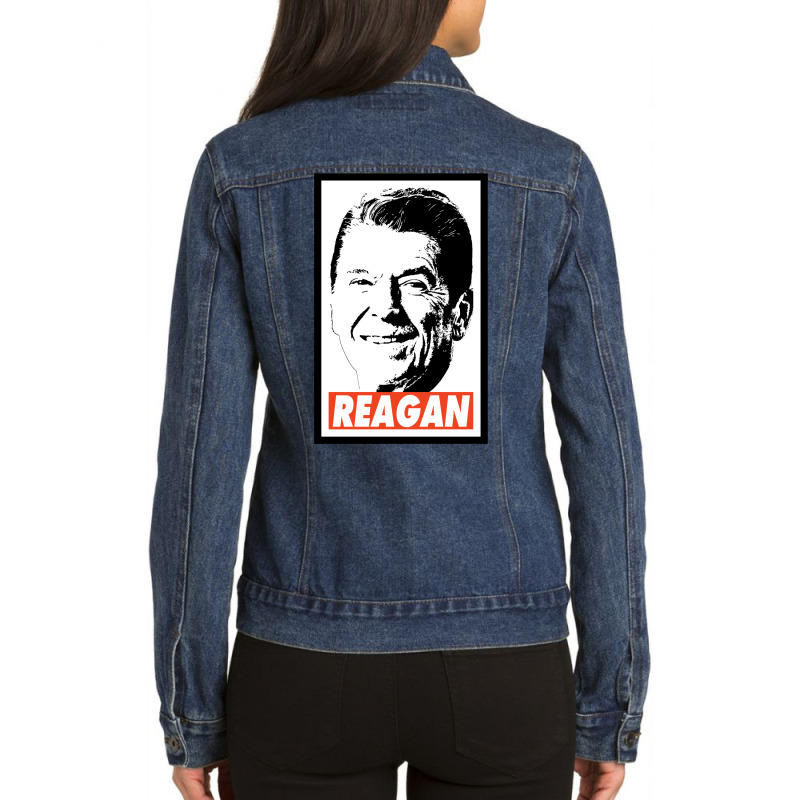 Reagan Ladies Denim Jacket by viorisangglek | Artistshot