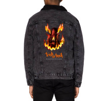 Trick Or Treat Unisex Sherpa-lined Denim Jacket | Artistshot