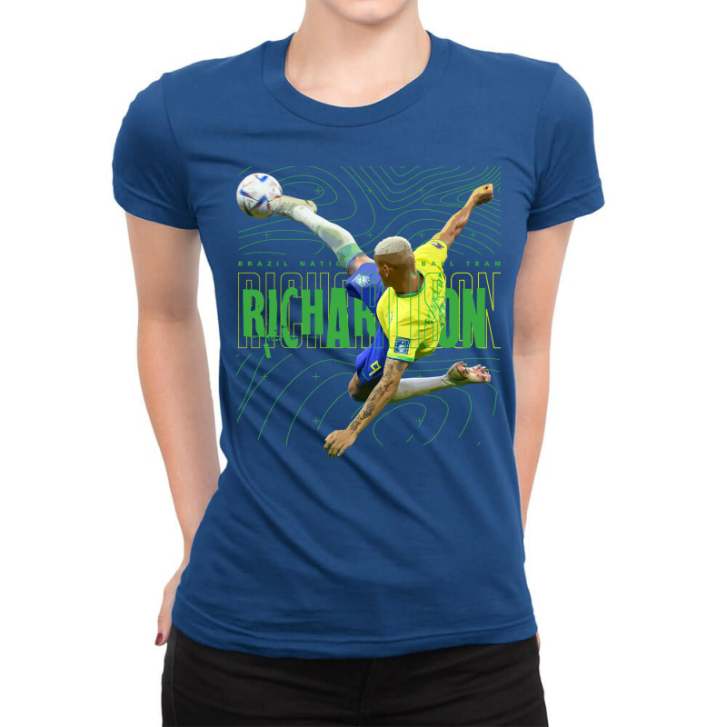 Richarlison Brazil Ladies Fitted T-Shirt by tonchibenaja | Artistshot