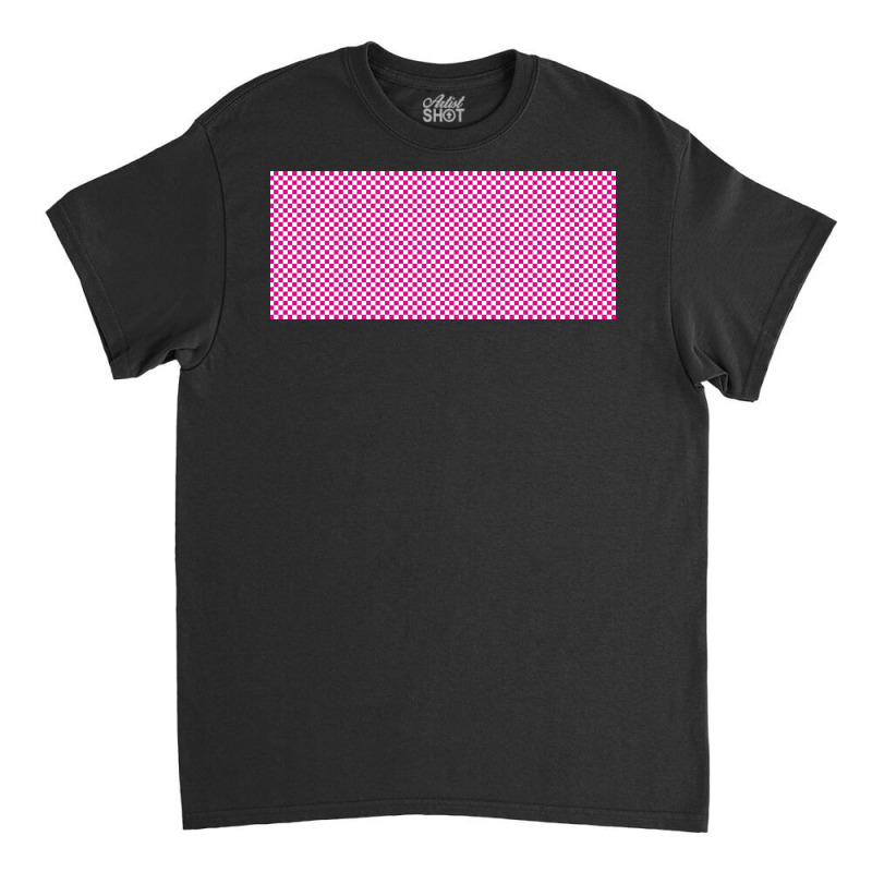 Pink Check Small Squares Pattern Classic T-shirt by American choice | Artistshot