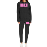 Pink Check Small Squares Pattern Hoodie & Jogger Set | Artistshot