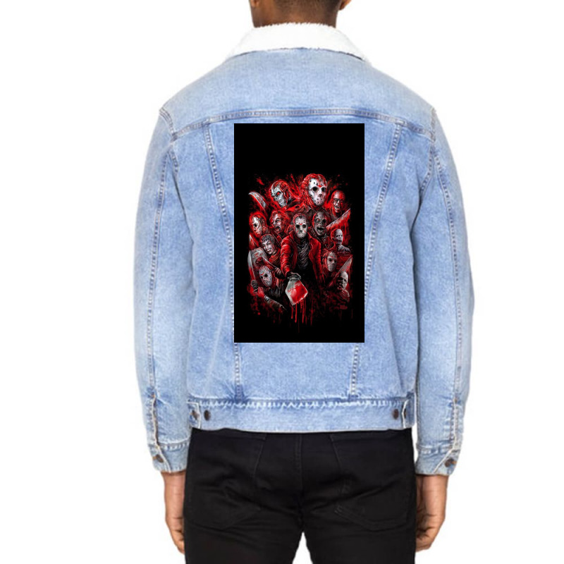 Jason Voorhees (many Faces Of) Unisex Sherpa-lined Denim Jacket | Artistshot