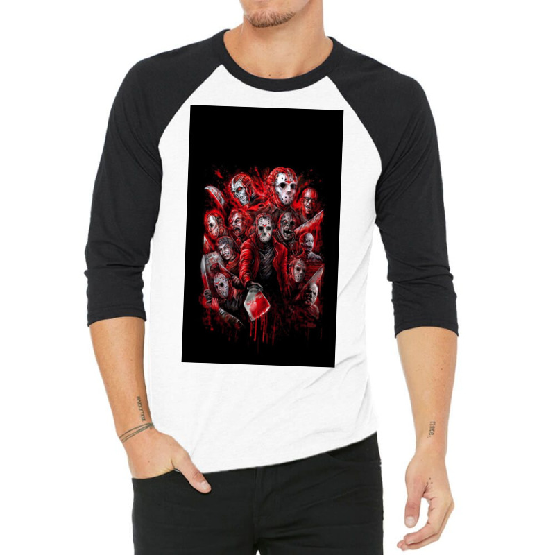 Jason Voorhees (many Faces Of) 3/4 Sleeve Shirt | Artistshot