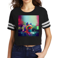 Selo Wae Cute Rainbow Eagle Splashing In Colorful Scorecard Crop Tee | Artistshot