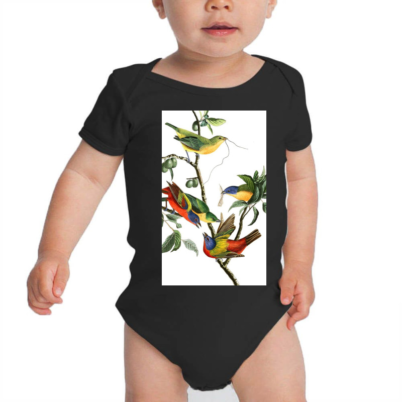 John James Audubon   Painted Bunting Baby Bodysuit by Odayas | Artistshot