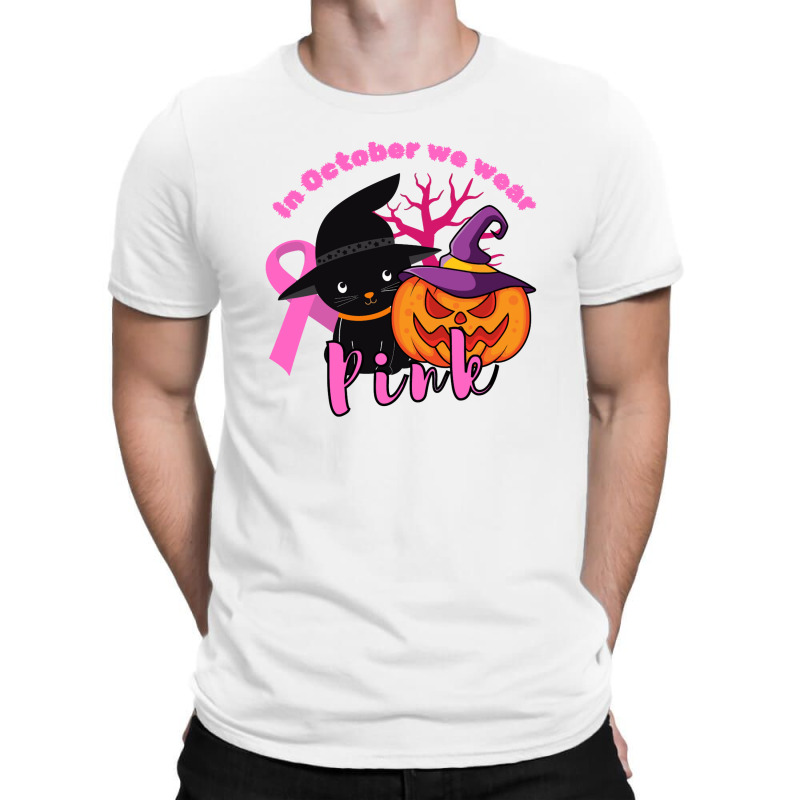 In October We Wear Pink Cat T-shirt | Artistshot