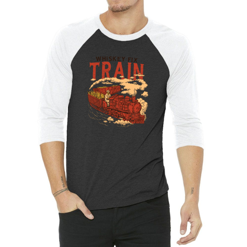 Whiskey Train 3/4 Sleeve Shirt by trustedart | Artistshot