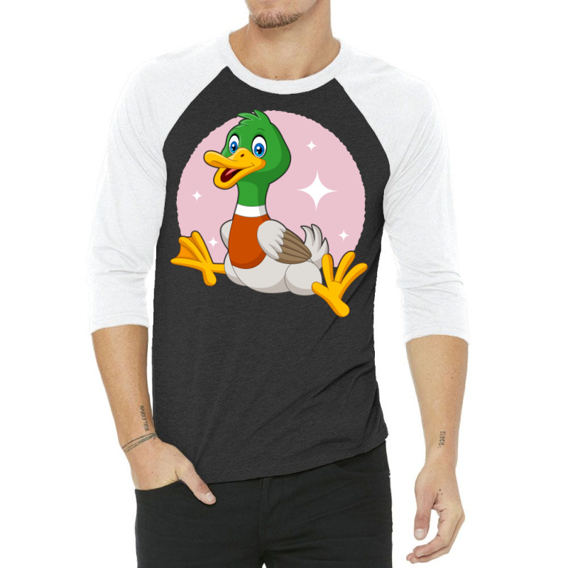 Cartoon Duck Kids Duck Travel Cool 3/4 Sleeve Shirt by atitikanokok | Artistshot