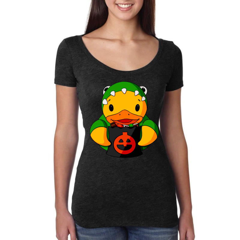 Dinosaur Rubber Duck Nature Women's Triblend Scoop T-shirt by atitikanokok | Artistshot