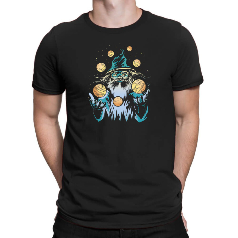 Wizard Juggling Plane T-Shirt by trustedart | Artistshot