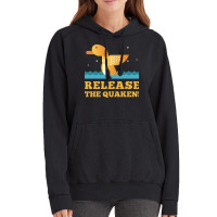 Quack Release The Quaken Blau Vintage Hoodie | Artistshot