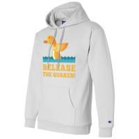 Quack Release The Quaken Blau Champion Hoodie | Artistshot