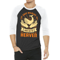 Earth Day Save Wildlife And Go To Heaven Hipster 3/4 Sleeve Shirt | Artistshot