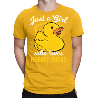 Rubber Duck Just A Girl Who Loves Rubber Ducks Red T-shirt | Artistshot