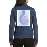 Calm Catastrophe Red Ladies Denim Jacket | Artistshot