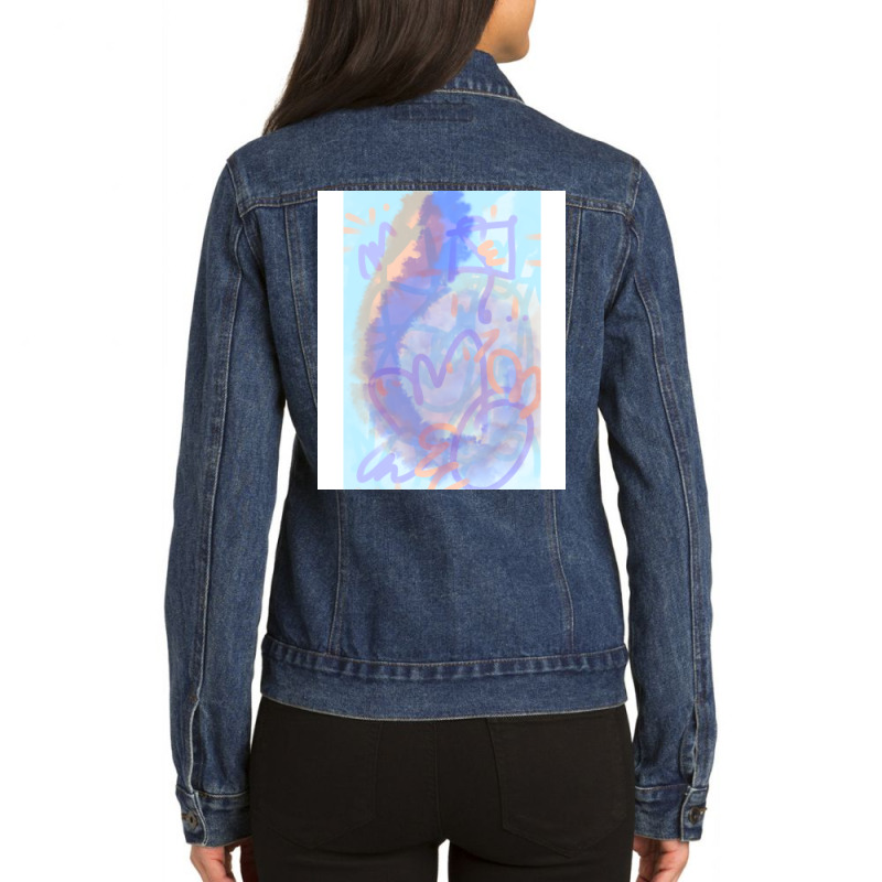 Calm Catastrophe Red Ladies Denim Jacket by kulfonsunser | Artistshot