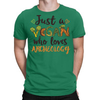 Just A Vegan Who Loves Archeology Gift Music T-shirt | Artistshot