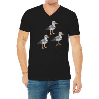 Angry Seagull Bird Bored Birds Funny Quote V-neck Tee | Artistshot