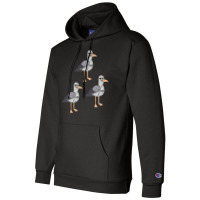 Angry Seagull Bird Bored Birds Funny Quote Champion Hoodie | Artistshot