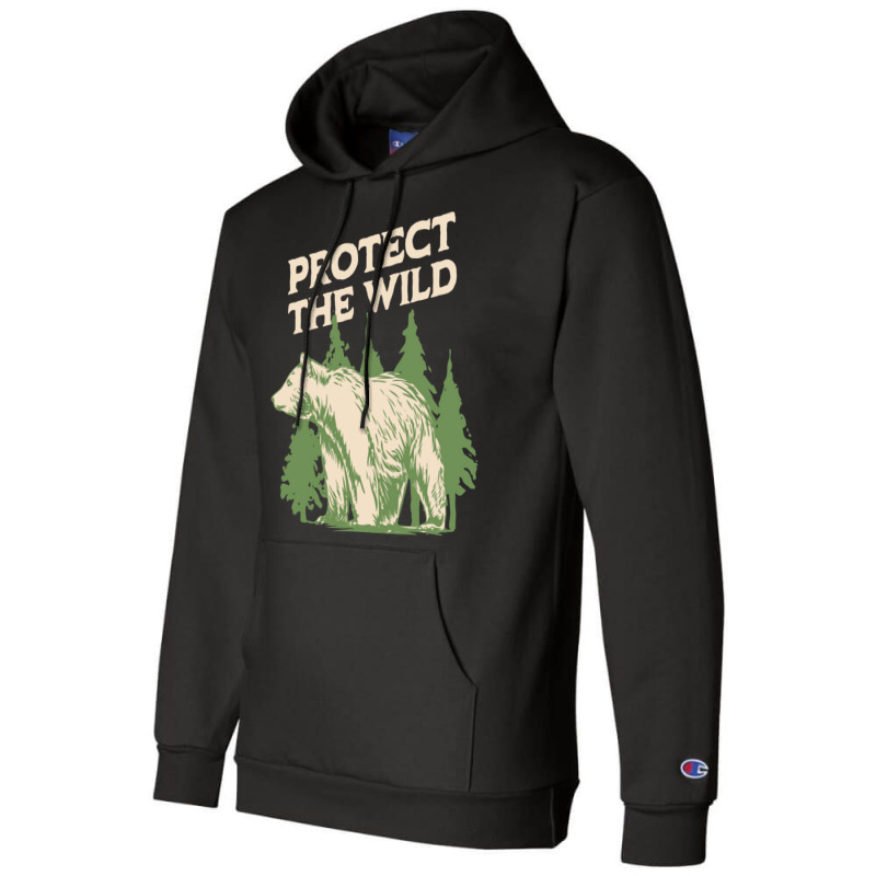 Protect The Wild Red Champion Hoodie by slibobatrouzn | Artistshot