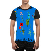 Plant These Save The Bees Watercolor Wildflowers 7 Graphic T-shirt | Artistshot