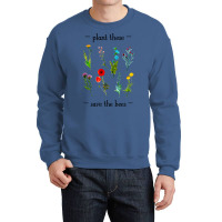 Plant These Save The Bees Watercolor Wildflowers 7 Crewneck Sweatshirt | Artistshot