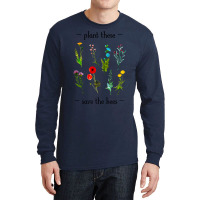 Plant These Save The Bees Watercolor Wildflowers 7 Long Sleeve Shirts | Artistshot