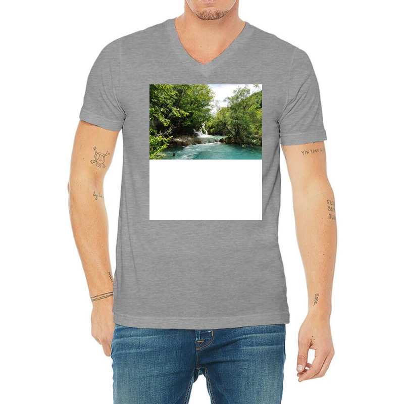 Small Waterfall Humor V-neck Tee | Artistshot