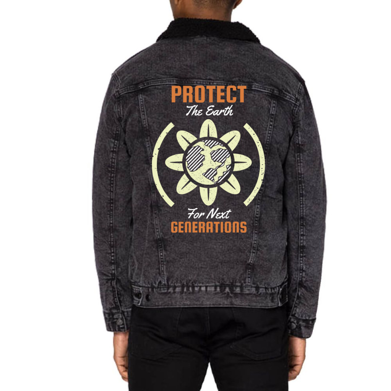 Earth Day Protect The Earth For Next Generations V Unisex Sherpa-lined Denim Jacket | Artistshot