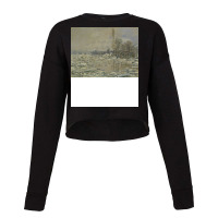 The Breakup Of The Ice Claude Monet Cropped Sweater | Artistshot