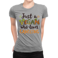 Just A Vegan Who Loves Canoeing Gift Summer Ladies Fitted T-shirt | Artistshot