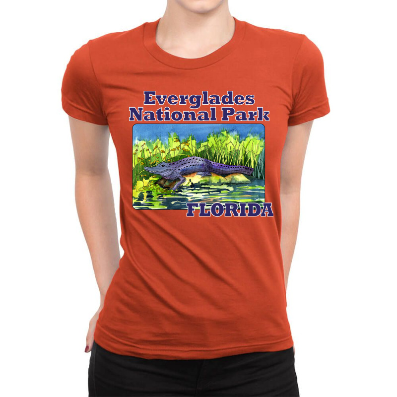 Everglades National Park Florida Retro Ladies Fitted T-Shirt by brenzanohi | Artistshot