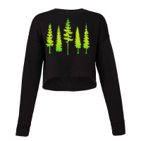 Beautiful Vibrant Conifer Trees Girl Cropped Sweater | Artistshot