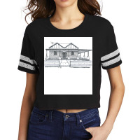 Australian Brick Homestead Old House Pen Ink Greys Scorecard Crop Tee | Artistshot